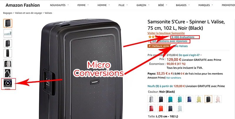 micro conversion sur amazon