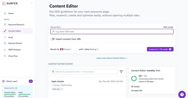 Créer un éditeur de contenu